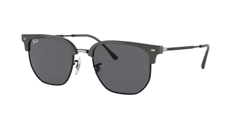 Ray - Ban Unisex RB4416 NEW CLUBMASTER 6653B1 Occhiali da sole Acetato Grigio Grigio Geometrica Normale