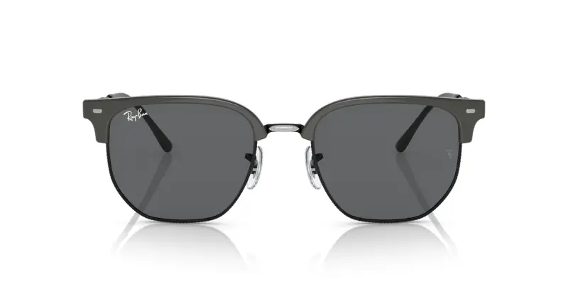 Unisex RB4416 NEW CLUBMASTER 6653B1 Occhiali da sole Acetato Grigio Grigio Geometrica Normale miniatura 3