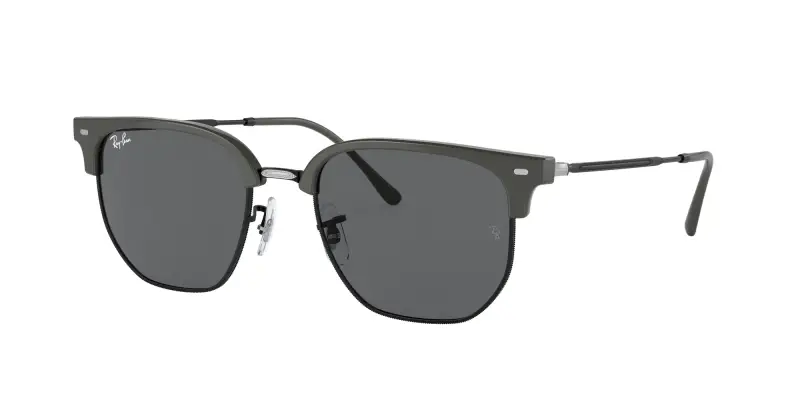 Unisex RB4416 NEW CLUBMASTER 6653B1 Occhiali da sole Acetato Grigio Grigio Geometrica Normale