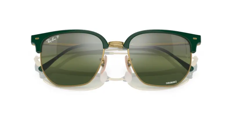 Unisex RB4416 NEW CLUBMASTER 6655G4 Occhiali da sole Acetato Verde Verde Geometrica Polarizzata miniatura 2