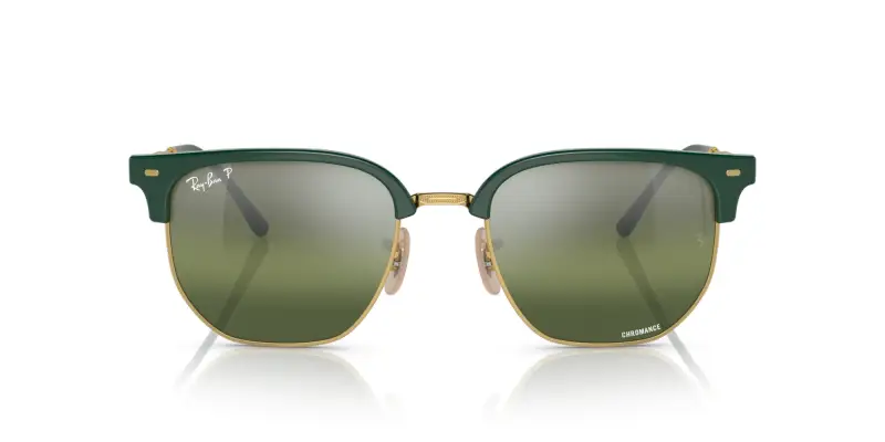 Unisex RB4416 NEW CLUBMASTER 6655G4 Occhiali da sole Acetato Verde Verde Geometrica Polarizzata miniatura 3