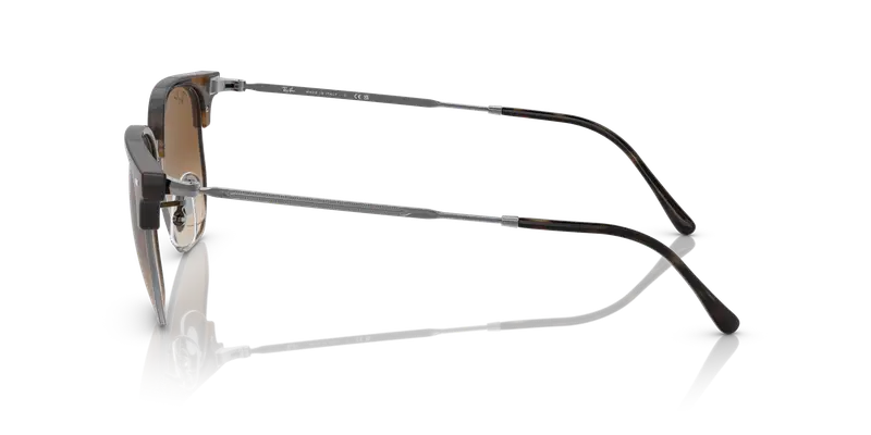 Ray - Ban Unisex RB4416 NEW CLUBMASTER 710/51 Occhiali da sole Acetato Tartaruga Marrone Geometrica Normale Sfumato miniatura 3