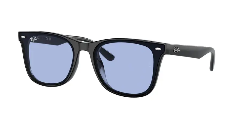 Ray - Ban Unisex RB4420 601/80 Occhiali da sole Iniettato Nero Blu Squadrata Normale