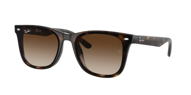 Ray - Ban Unisex RB4420 710/13 Occhiali da sole Iniettato Tartaruga Marrone Squadrata Normale Sfumato