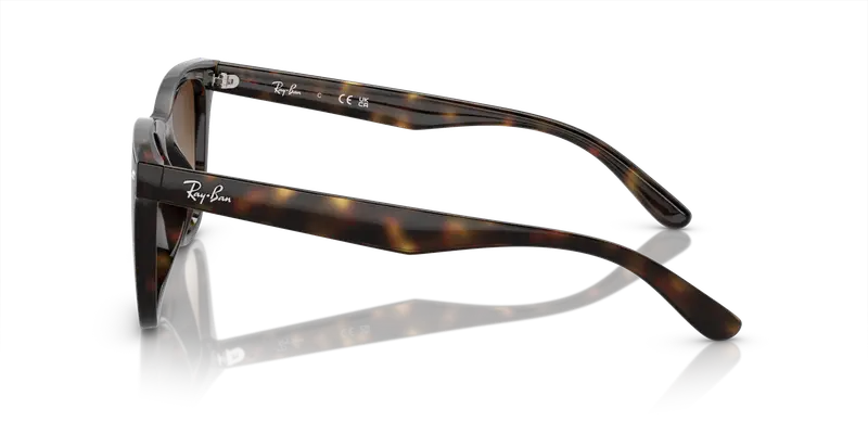 Ray - Ban Unisex RB4420 710/13 Occhiali da sole Iniettato Tartaruga Marrone Squadrata Normale Sfumato miniatura 3