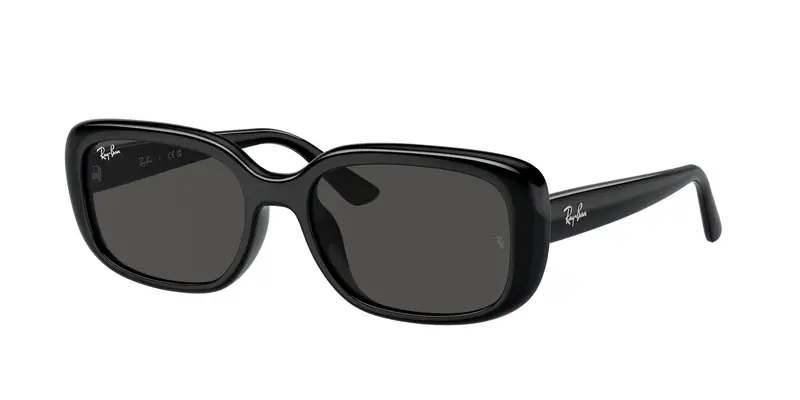 Ray - Ban Unisex RB4421D  667787 Occhiali da sole Acetato Nero Grigio Pillow Normale