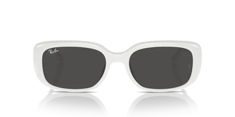 Ray - Ban Unisex RB4421D 677287 Occhiali da sole Acetato Bianco Grigio Pillow Normale miniatura 2