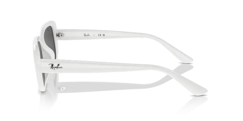 Ray - Ban Unisex RB4421D 677287 Occhiali da sole Acetato Bianco Grigio Pillow Normale miniatura 3