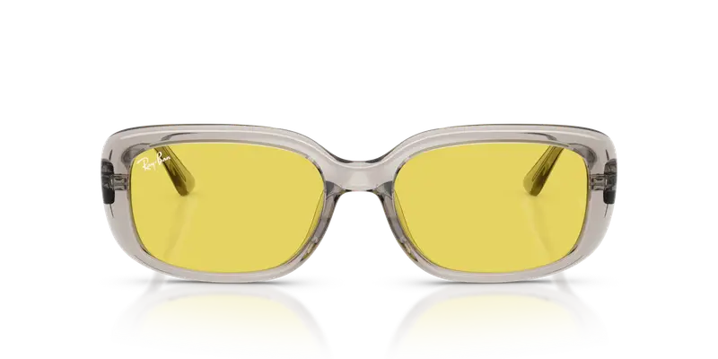 Ray - Ban Unisex RB4421D 681885 Occhiali da sole Iniettato Marrone Giallo Pillow Normale miniatura 2