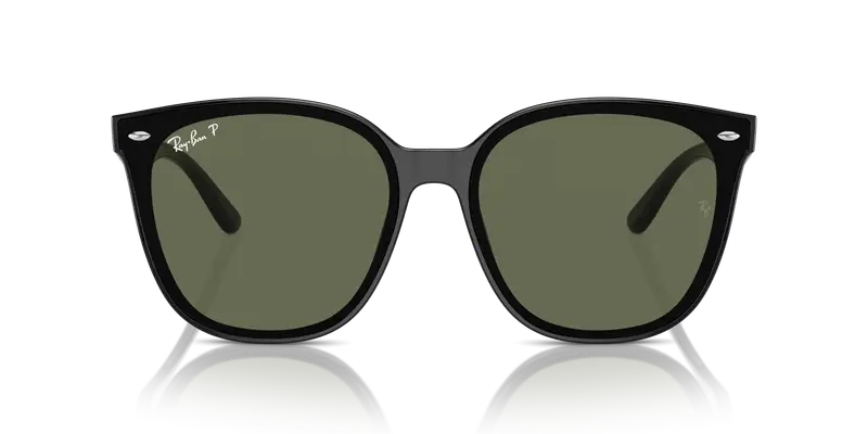 Ray - Ban Unisex RB4423D 601/9A Occhiali da sole Iniettato Nero Verde Squadrata Polarizzata Antiriflesso miniatura 2