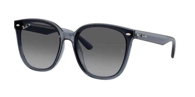 Ray - Ban Unisex RB4423D  6592T3 Occhiali da sole Iniettato Blu Grigio Squadrata Polarizzata