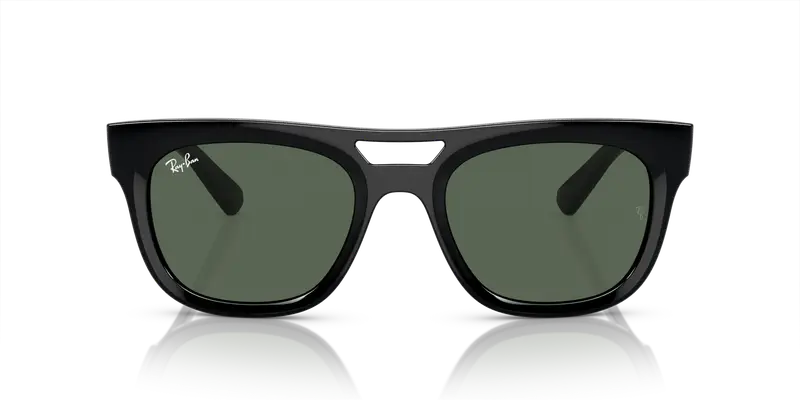 Ray - Ban Unisex RB4426 PHIL 667771 Occhiali da sole Iniettato Nero Verde Squadrata Normale miniatura 2