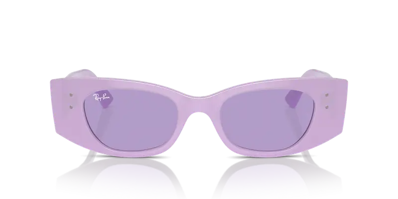 Ray - Ban Unisex RB4427 KAT 67581A Occhiali da sole Iniettato Viola Viola Geometrica Normale miniatura 2