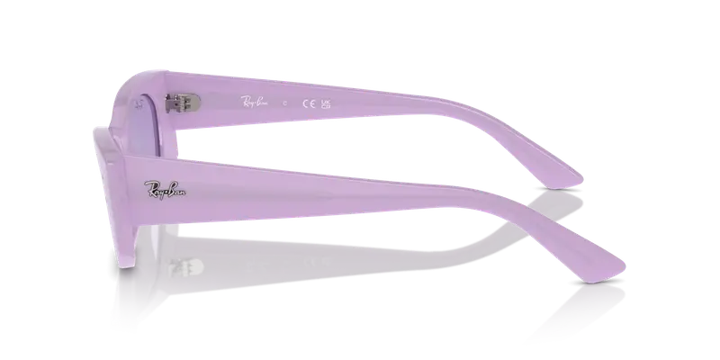 Ray - Ban Unisex RB4427 KAT 67581A Occhiali da sole Iniettato Viola Viola Geometrica Normale miniatura 3