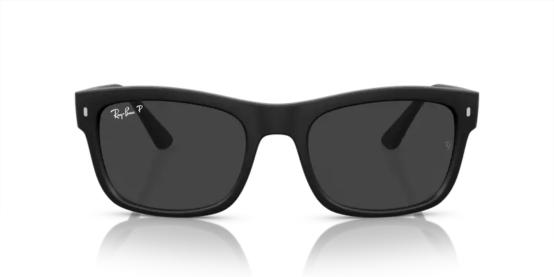 Ray - Ban Unisex RB4428 601S48 Occhiali da sole Acetato Nero Nero Squadrata Polarizzata miniatura 2