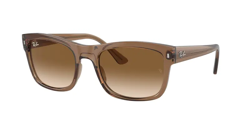 Ray - Ban Unisex RB4428  664051 Occhiali da sole Acetato Marrone Marrone Squadrata Normale Sfumato