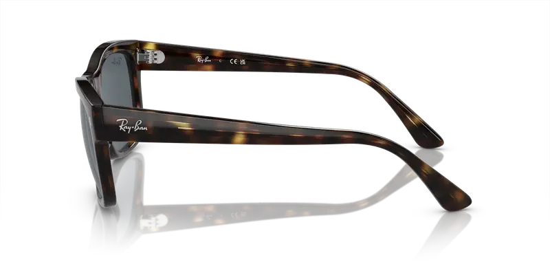 Ray - Ban Unisex RB4428 710/R5 Occhiali da sole Acetato Tartaruga Blu Squadrata Normale miniatura 3