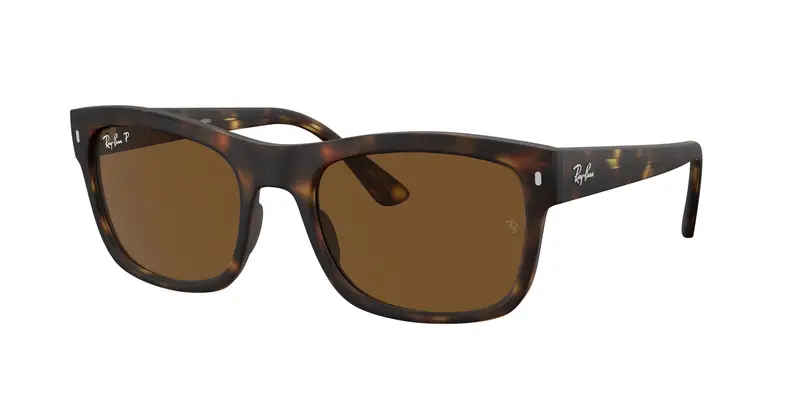 Ray - Ban Unisex RB4428  894/57 Occhiali da sole Acetato Tartaruga Marrone Squadrata Polarizzata