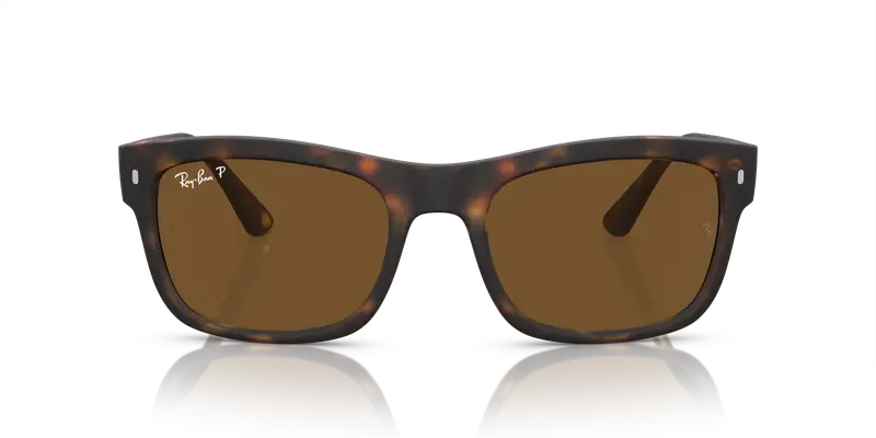 Ray - Ban Unisex RB4428 894/57 Occhiali da sole Acetato Tartaruga Marrone Squadrata Polarizzata miniatura 2