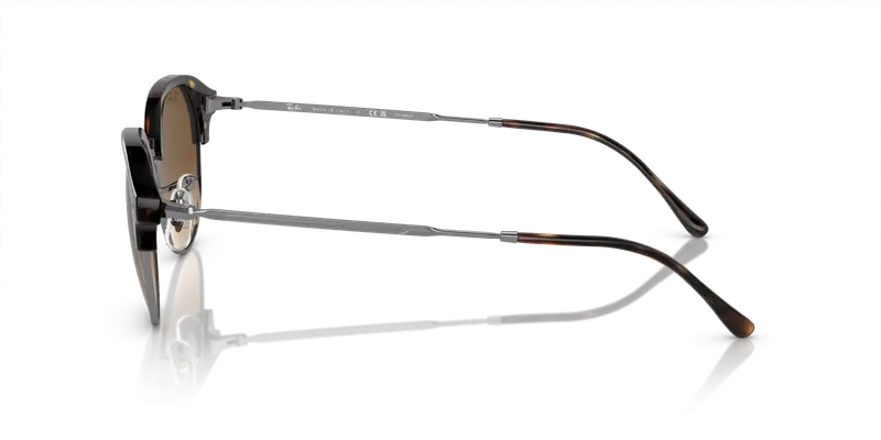 Ray - Ban Unisex RB4429 710/M2 Occhiali da sole Iniettato Tartaruga Marrone Geometrica Polarizzata Sfumato miniatura 3