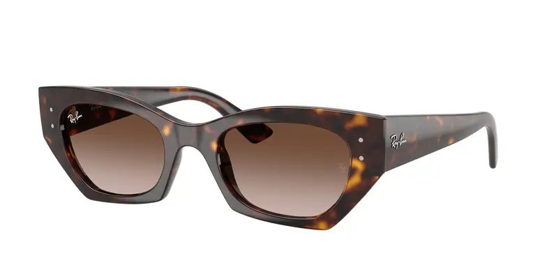 Ray - Ban Unisex RB4430 ZENA 135913 Occhiali da sole Iniettato Tartaruga Marrone Geometrica Normale Sfumato