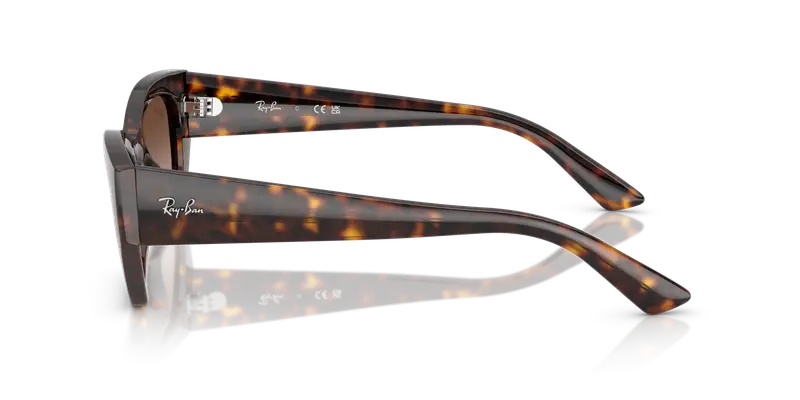 Ray - Ban Unisex RB4430 ZENA 135913 Occhiali da sole Iniettato Tartaruga Marrone Geometrica Normale Sfumato miniatura 3