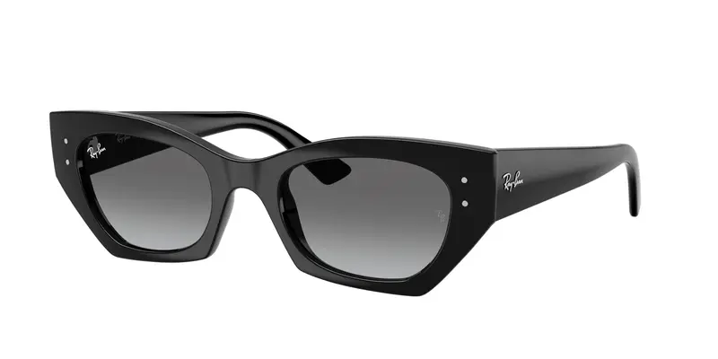 Ray - Ban Unisex RB4430 ZENA 667711 Occhiali da sole Iniettato Nero Grigio Geometrica Normale Sfumato