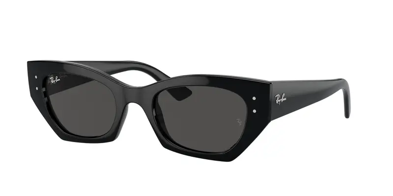 Ray - Ban Unisex RB4430 ZENA 667787 Occhiali da sole Iniettato Nero Grigio Geometrica Normale