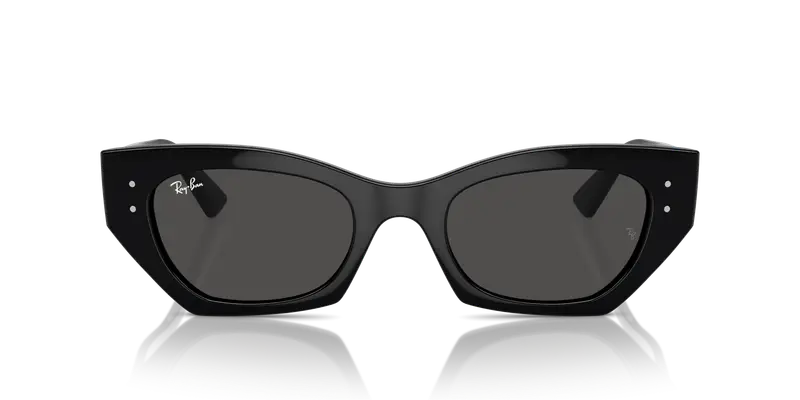 Ray - Ban Unisex RB4430 ZENA 667787 Occhiali da sole Iniettato Nero Grigio Geometrica Normale miniatura 2