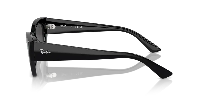 Ray - Ban Unisex RB4430 ZENA 667787 Occhiali da sole Iniettato Nero Grigio Geometrica Normale miniatura 3