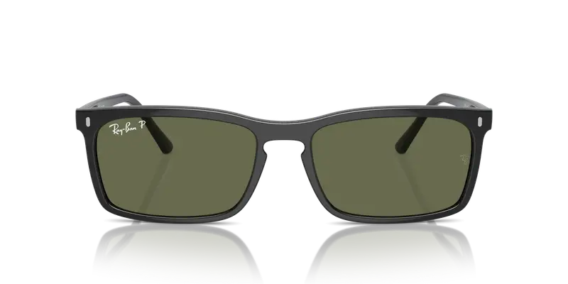 Ray - Ban Unisex RB4435 901/58 Occhiali da sole Acetato Nero Verde Squadrata Polarizzata Antiriflesso miniatura 2