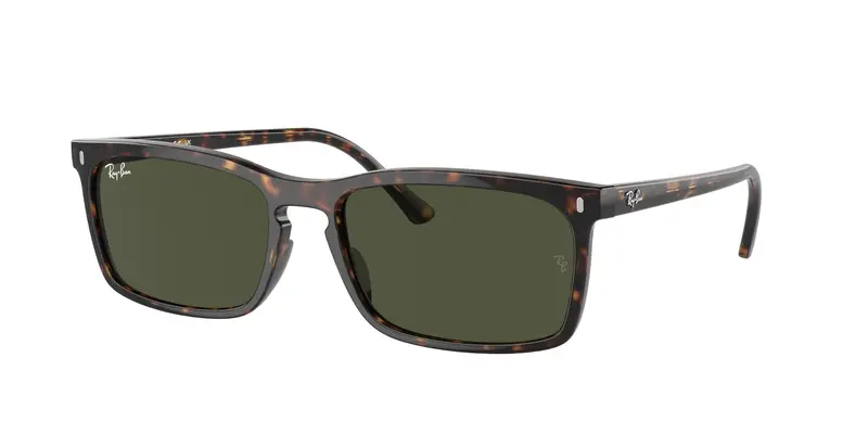 Unisex RB4435 902/31 Occhiali da sole Acetato Tartaruga Verde Squadrata Normale