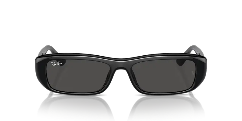 Ray - Ban Unisex RB4436D 667787 Occhiali da sole Iniettato Nero Grigio Pillow Normale miniatura 2