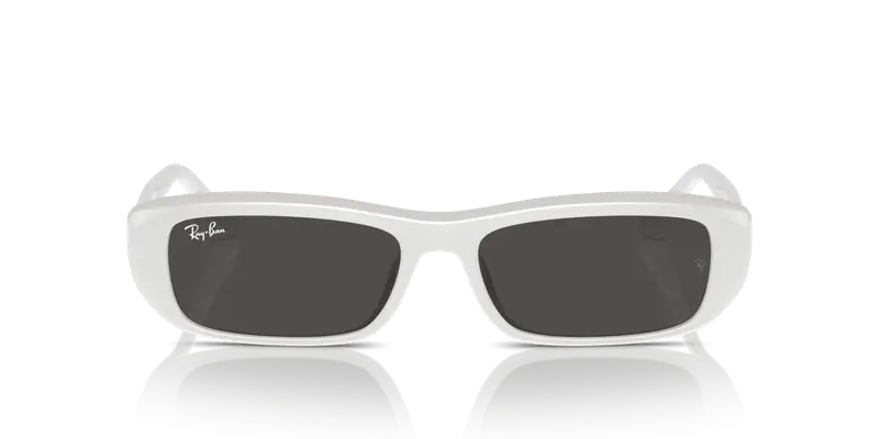 Ray - Ban Unisex RB4436D 677287 Occhiali da sole Iniettato Bianco Grigio Pillow Normale miniatura 2