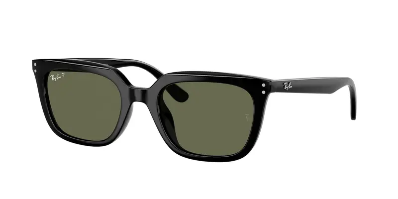 Ray - Ban Unisex RB4439D 901/9A Occhiali da sole Acetato Nero Verde Squadrata Polarizzata