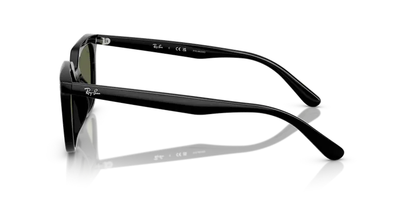 Ray - Ban Unisex RB4439D 901/9A Occhiali da sole Acetato Nero Verde Squadrata Polarizzata miniatura 3