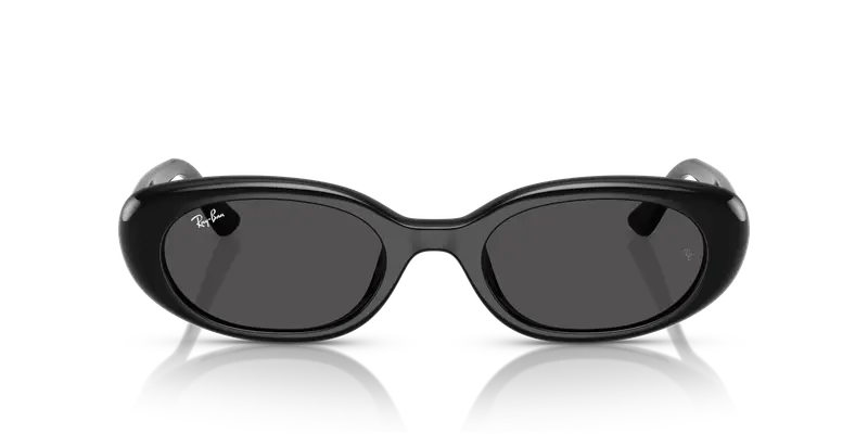 Ray - Ban Unisex RB4441D 667787 Occhiali da sole Iniettato Nero Grigio Pillow Normale miniatura 2