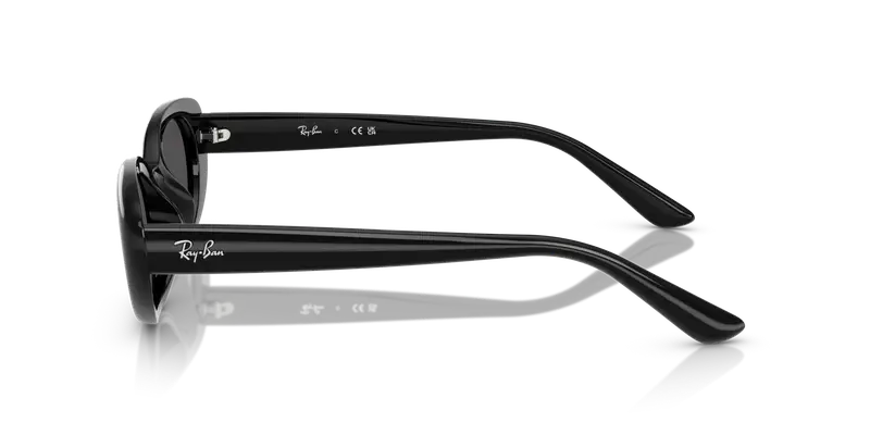 Ray - Ban Unisex RB4441D 667787 Occhiali da sole Iniettato Nero Grigio Pillow Normale miniatura 3