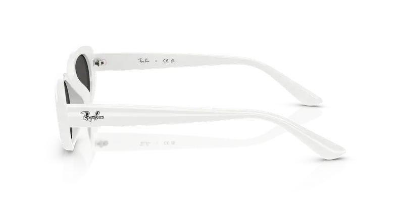 Ray - Ban Unisex RB4441D 677287 Occhiali da sole Iniettato Bianco Marrone Pillow Normale miniatura 3