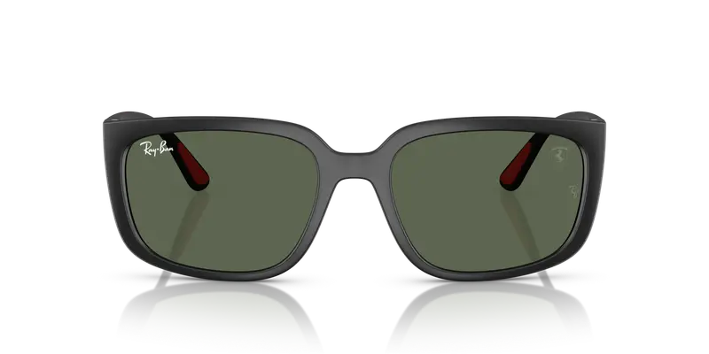 Ray - Ban Unisex RB4443M F60271 Occhiali da sole Peek Nero Verde Squadrata Normale miniatura 2