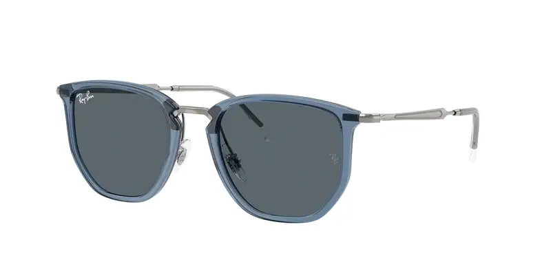 Ray - Ban Unisex RB4451 6803R5 Occhiali da sole Nylon Blu Blu Geometrica Normale