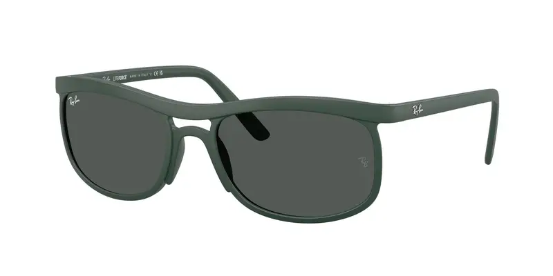 Ray - Ban Unisex RB4452  601687 Occhiali da sole Peek Verde Grigio Squadrata Normale