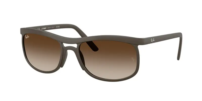 Ray - Ban Unisex RB4452  612413 Occhiali da sole Peek Marrone Marrone Squadrata Normale Sfumato