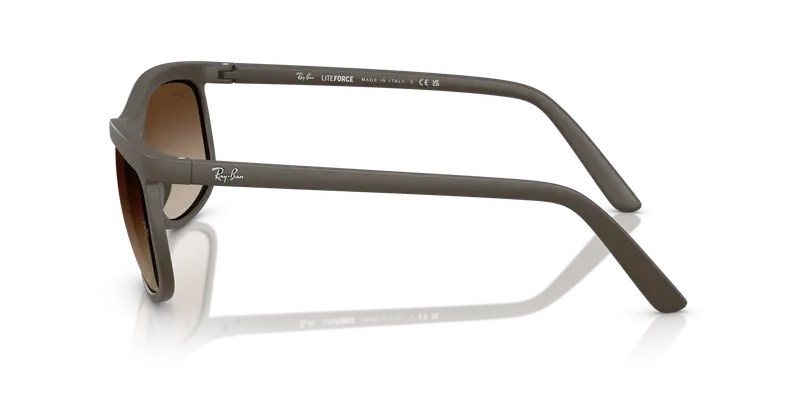 Ray - Ban Unisex RB4452 612413 Occhiali da sole Peek Marrone Marrone Squadrata Normale Sfumato miniatura 3