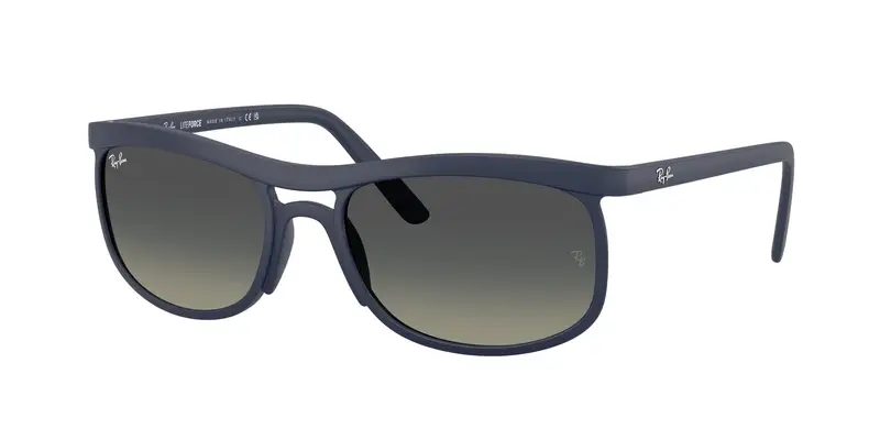 Ray - Ban Unisex RB4452  633111 Occhiali da sole Peek Blu Grigio Squadrata Normale Sfumato