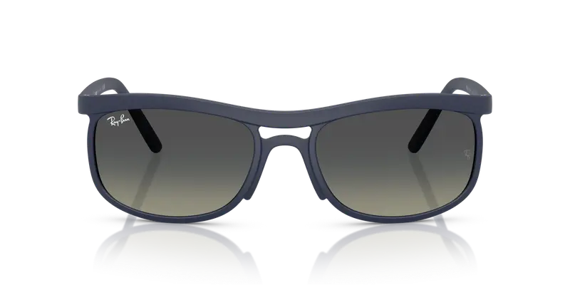 Ray - Ban Unisex RB4452 633111 Occhiali da sole Peek Blu Grigio Squadrata Normale Sfumato miniatura 2