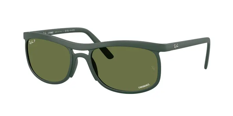 Ray - Ban Unisex RB4452CH  6016/2 Occhiali da sole Peek Verde Verde Squadrata Polarizzata