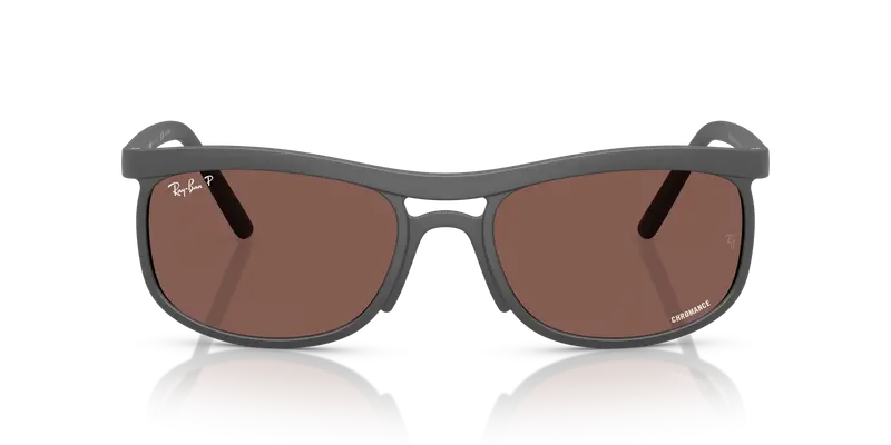 Ray - Ban Unisex RB4452CH 60171A Occhiali da sole Peek Grigio Viola Squadrata Polarizzata miniatura 2