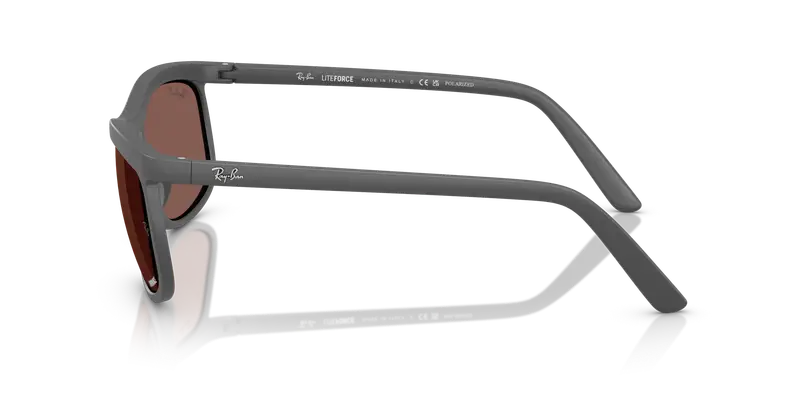 Ray - Ban Unisex RB4452CH 60171A Occhiali da sole Peek Grigio Viola Squadrata Polarizzata miniatura 3