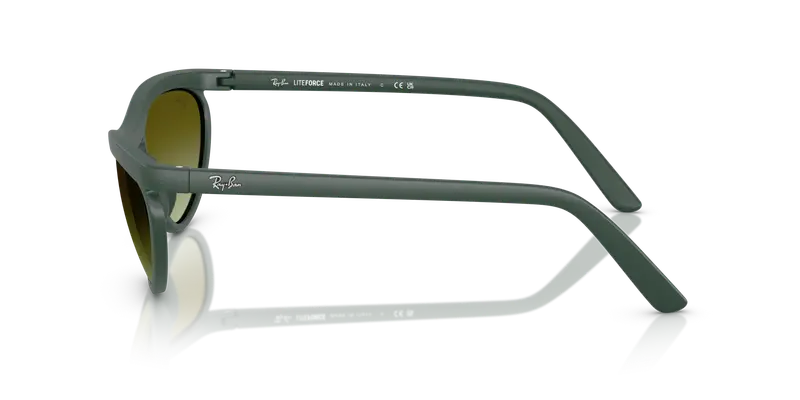 Ray - Ban Unisex RB4453 6016E8 Occhiali da sole Peek Verde Marrone Pillow Normale Sfumato miniatura 3